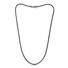 Load image into Gallery viewer, Black Rhodium Sterling Silver Rock Chain – 2.2mm