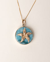 Cargar imagen en el visor de la galería, 14k STARFISH GOLD with LARIMAR