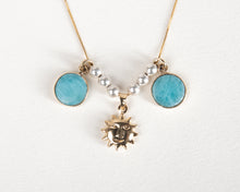 Cargar imagen en el visor de la galería, 14K LARIMAR NECKLACE GOLD