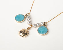 Cargar imagen en el visor de la galería, 14K LARIMAR NECKLACE GOLD