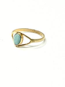 Larimar Minimalist Ring Gold 14k Plate