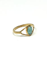 Load image into Gallery viewer, Larimar Minimalist Ring Gold 14k Plate
