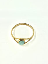 Load image into Gallery viewer, Larimar Minimalist Ring Gold 14k Plate
