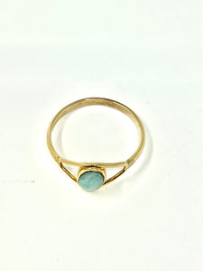 Larimar Minimalist Ring Gold 14k Plate