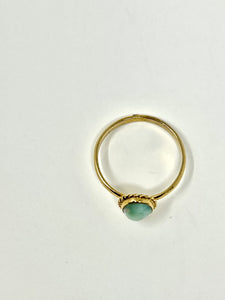 Larimar Vintage Ring Gold 14k Plate