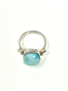 Larimar Square Vintage Ring