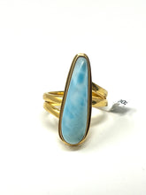 Cargar imagen en el visor de la galería, Power Larimar Ring Gold 14k Plate
