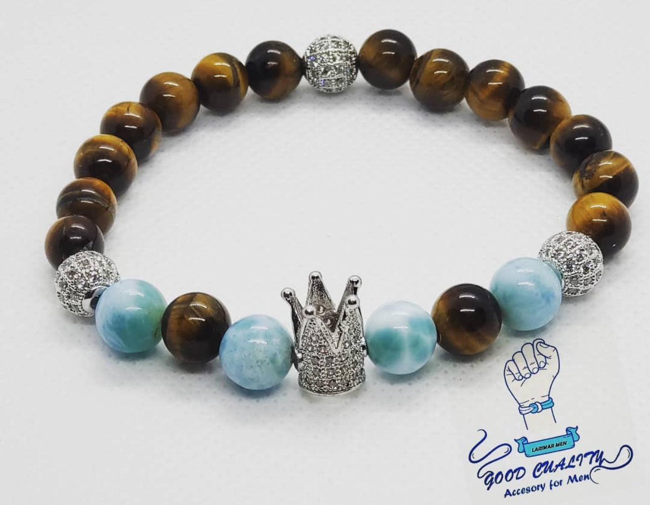 LARIMAR BRACELET & TIGER EYE