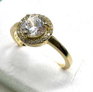 ROUND DIAMOND CZ GOLD 14K STAMPING