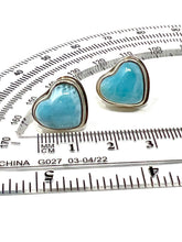 Cargar imagen en el visor de la galería, HEART LARIMAR EARRING
