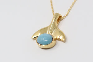 Gold Larimar Whale