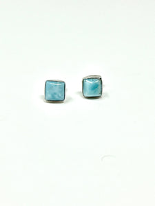 Square Mini Larimar Earring