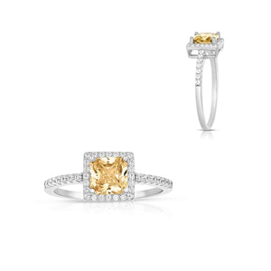 SS 925 Citrine Ring - Nov  Birthstone