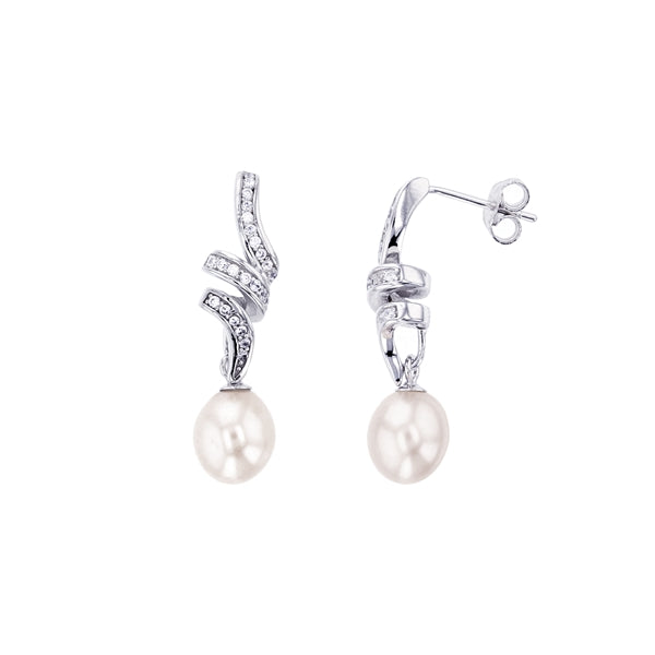 Fresh Water Pearl with /cz