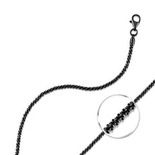 Load image into Gallery viewer, Black Rhodium Sterling Silver Rock Chain – 2.2mm
