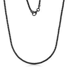 Load image into Gallery viewer, Black Rhodium Sterling Silver Rock Chain – 2.2mm
