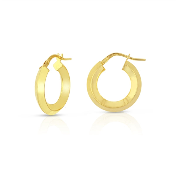 SS 925 Gold Tone Hoop Earring