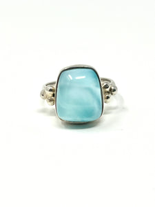 Larimar Square Vintage Ring