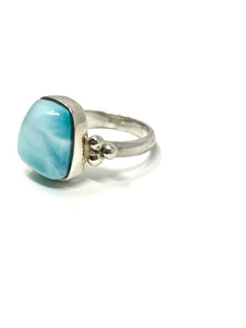 Larimar Square Vintage Ring