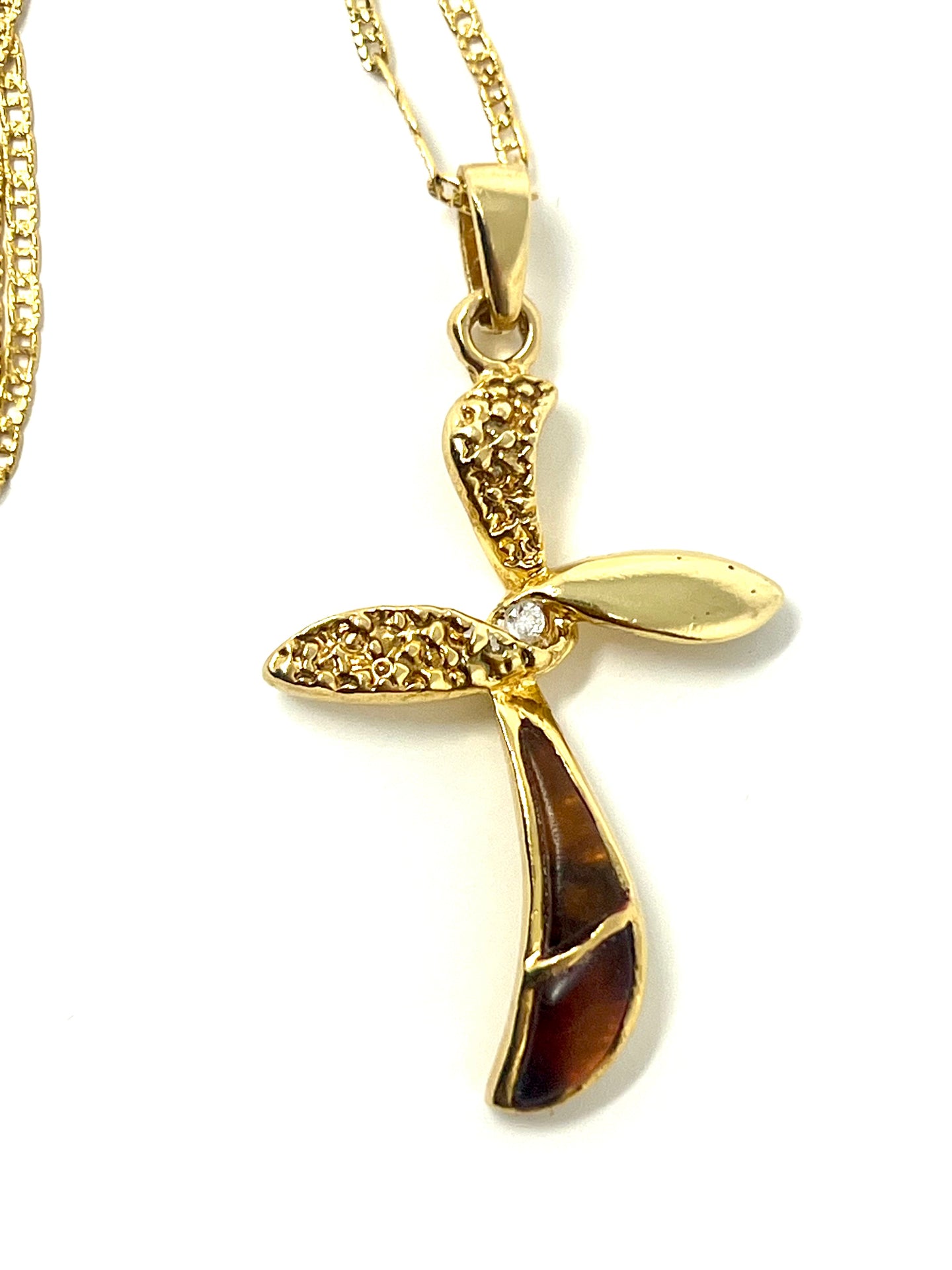 Amber Cross Necklace