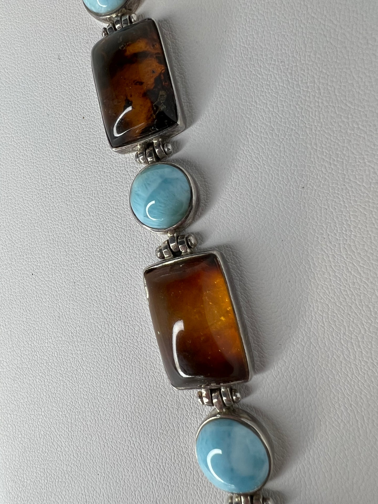 AMBER & LARIMAR  BRACELET THREASURE