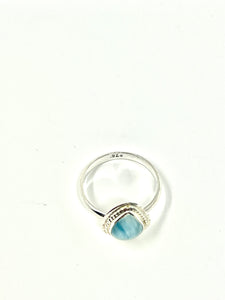 Larimar Vintage Pear Ring