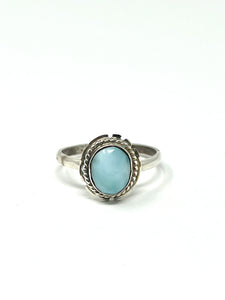 Larimar Oval Vintage Ring