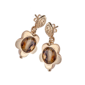 AMBER GOLD EARRING