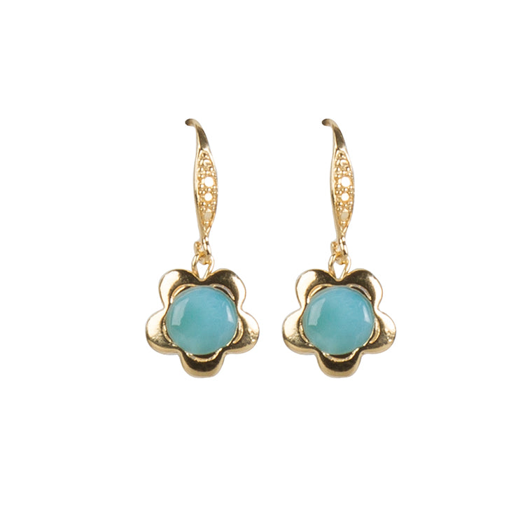 LARIMAR GOLD EARRING ROSE