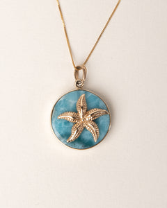 14k STARFISH GOLD with LARIMAR