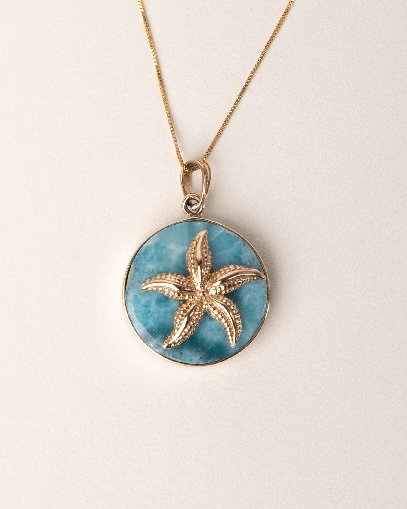 14k STARFISH GOLD with LARIMAR