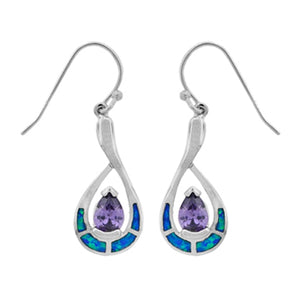 Opal & Tanzanite cz Earring