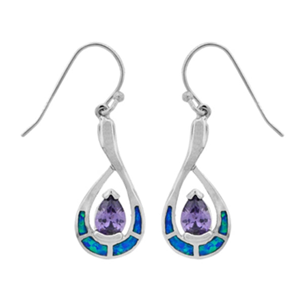 Opal & Tanzanite cz Earring