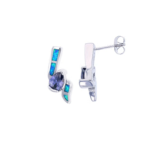 Opal & Tanzanite Earring