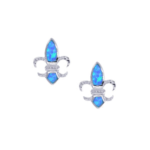 Blue Opal  Earring