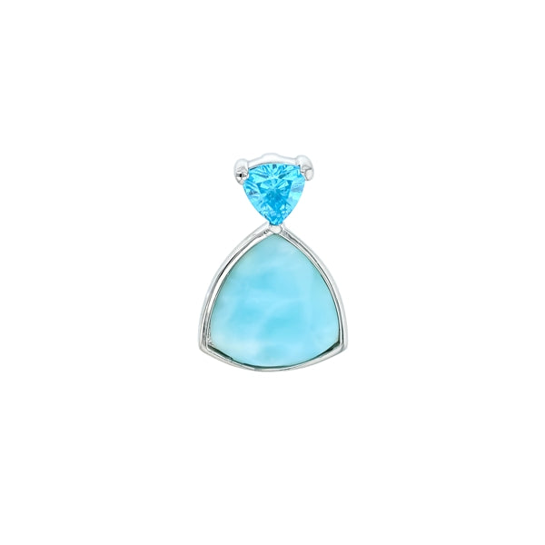 Larimar , Aqua CZ, Pendant