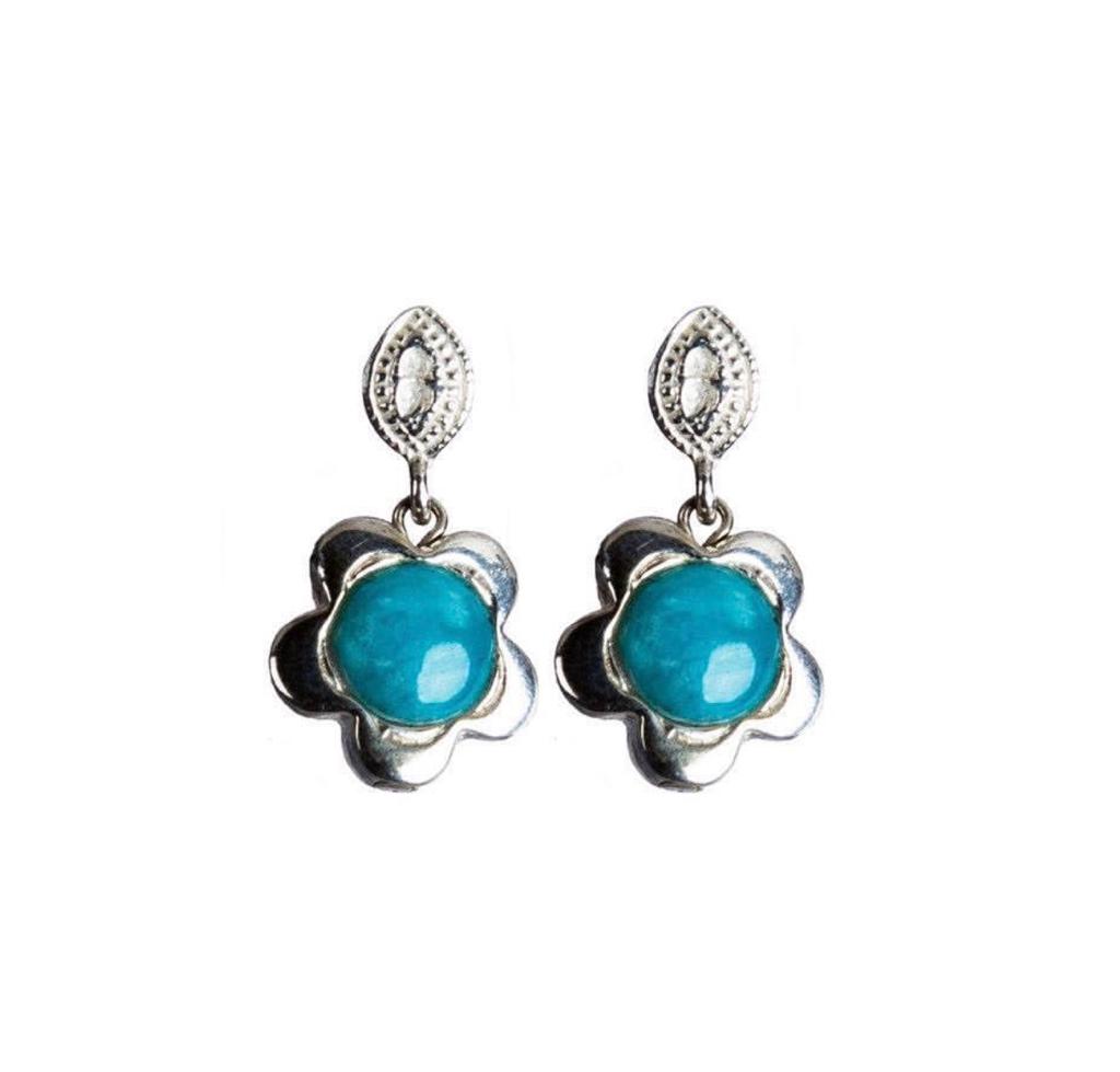 Larimar Rose Earring